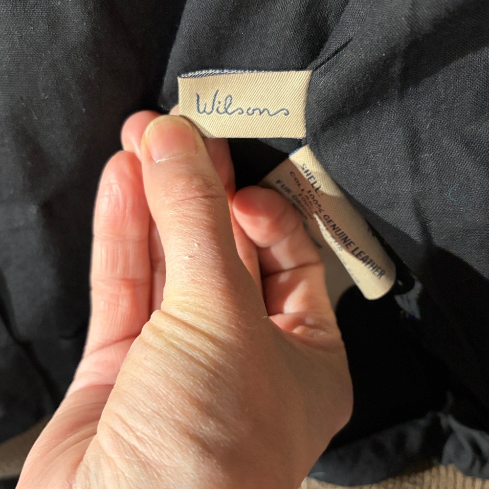Wilson Tan Leather Bomber Jacket with Patches - Picture 5 of 13